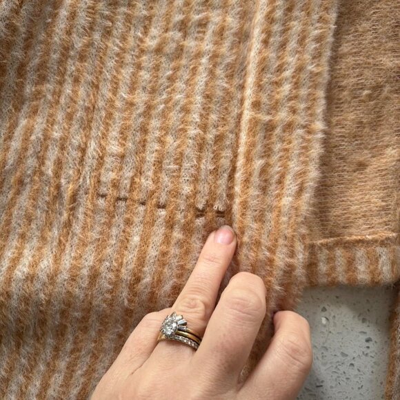 G.I.L.I Golden and fuzzy cardigan/duster G.I.L.I sweater - Picture 3 of 6